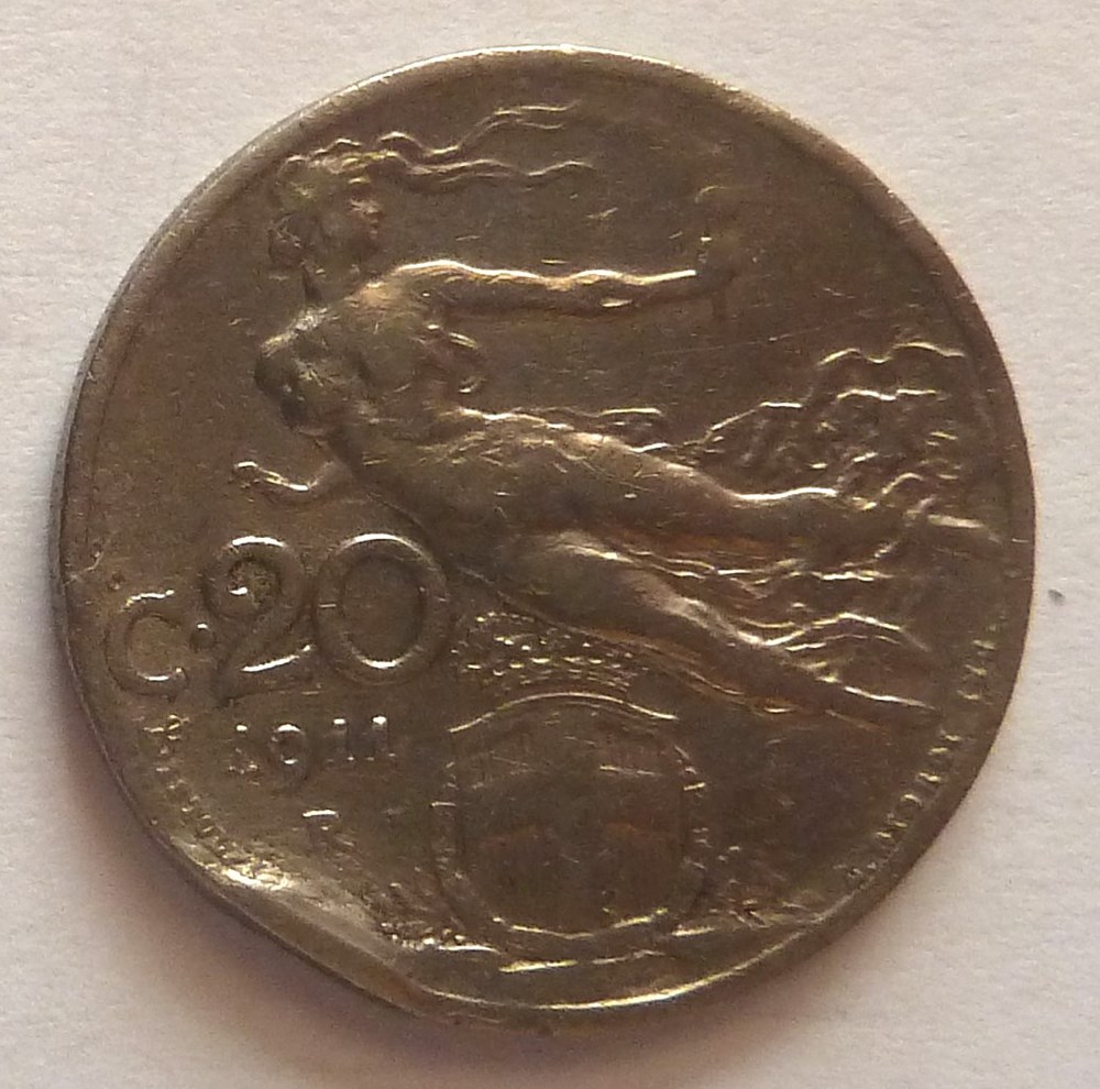 20 Centesimi - 1911 R monnaies monde italie 20 centesimi 1911 r