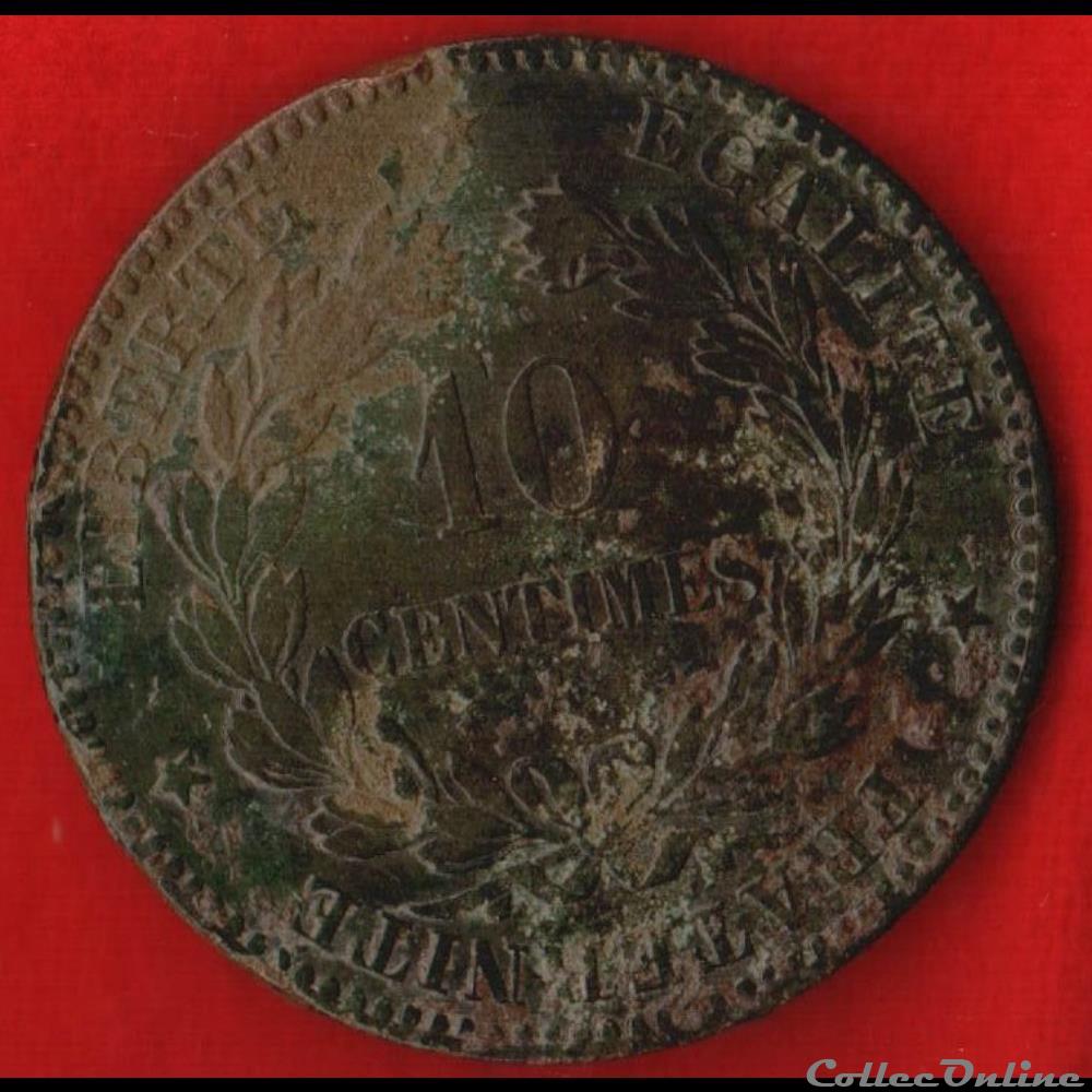 10 Centimes - Cérès - 1872 - Paris monnaies monde france 10 centimes ceres 1872 paris