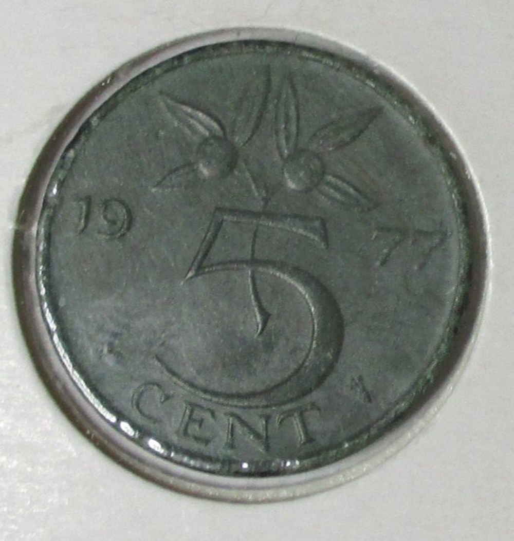 monnaies monde pays bas 5 cents 1977