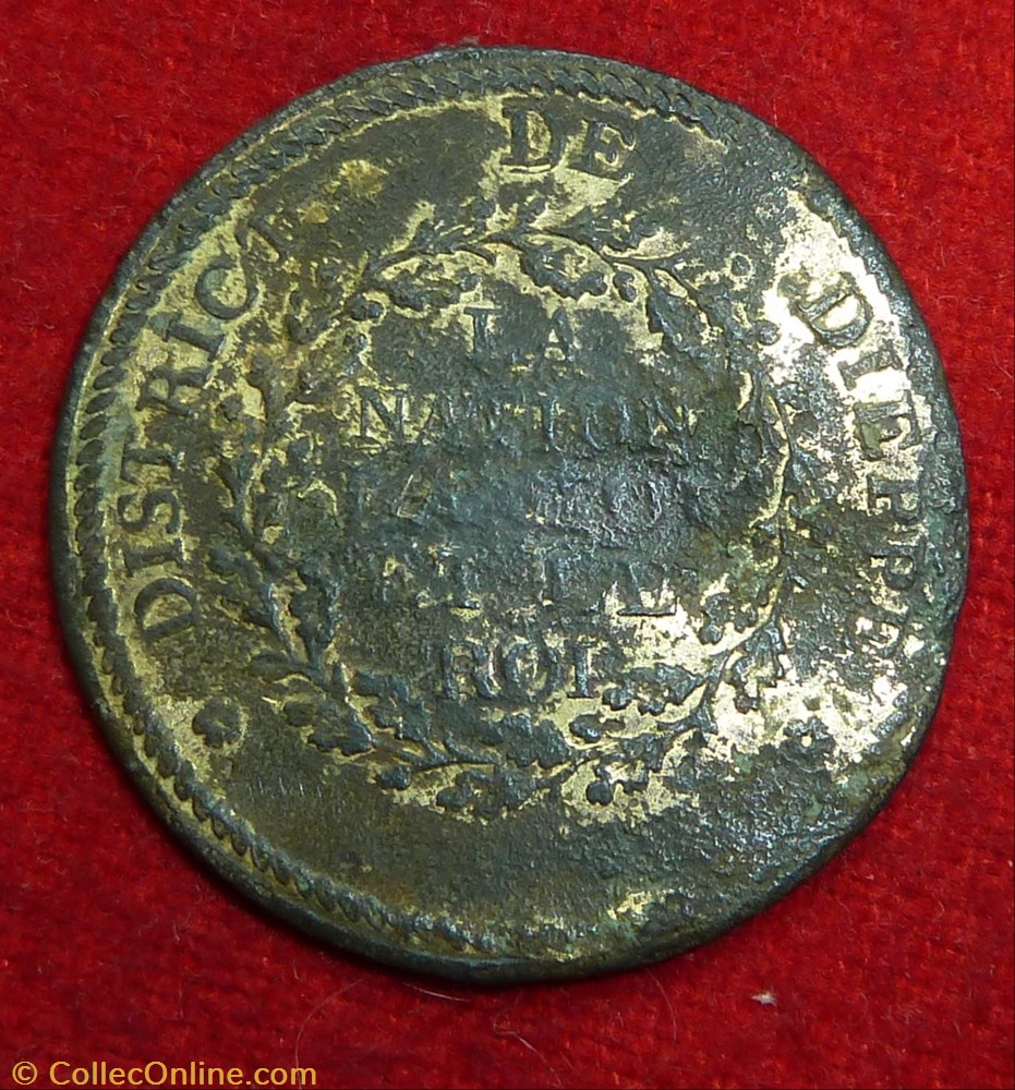 vetement et accessoire bouton militaire dieppe 1789 1790