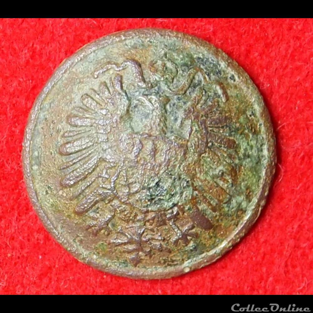 Allemagne - Bouton impérial à l'aigle - 1871-1889 militaire infanterie allemagne bouton imperial a aigle 1871 1889