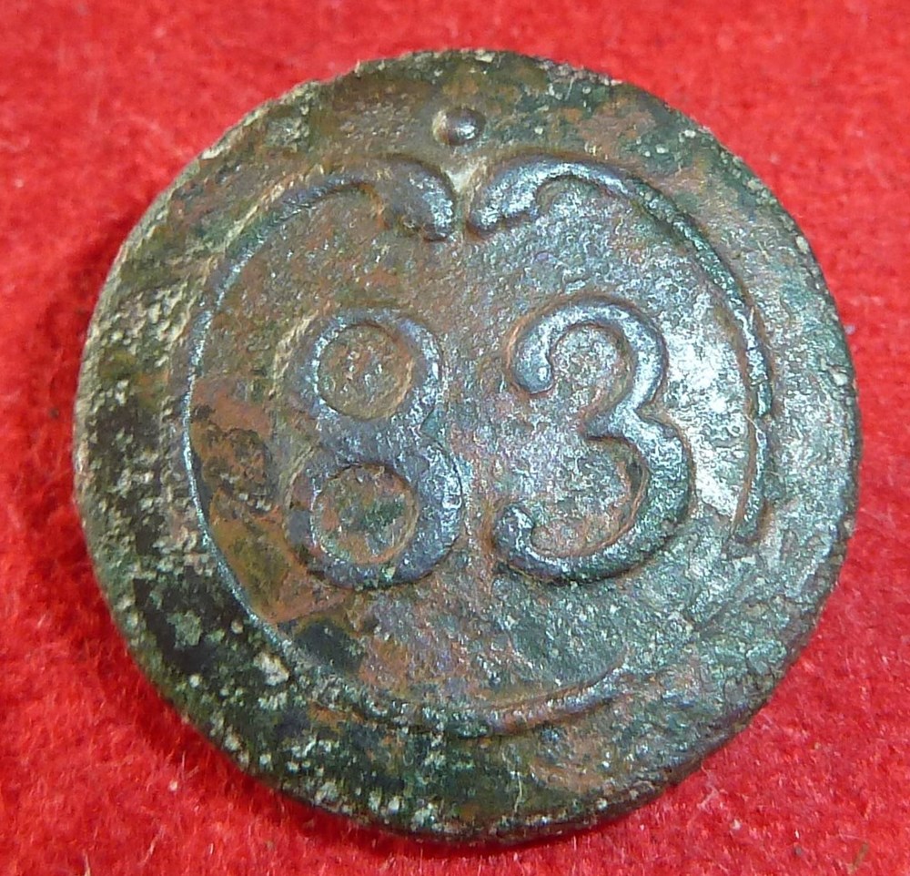 vetements et accessoires boutons militaires 83 eme infanterie de ligne 1767 1775 ou 1776 1792