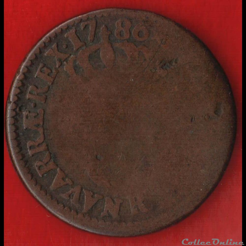 monnaies europe medievale france royales 1 sol 1786 orleans