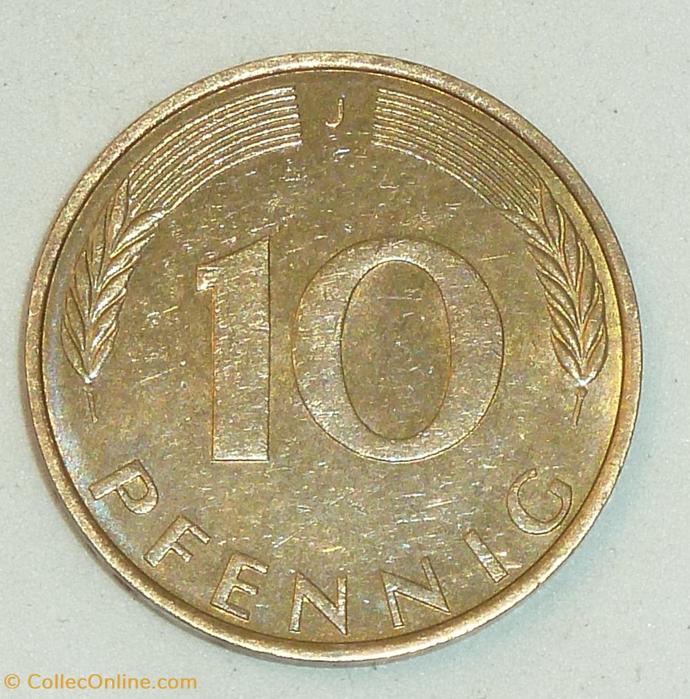 10 Pfennig - 1973 J monnaies monde allemagne 10 pfennig 1973 j