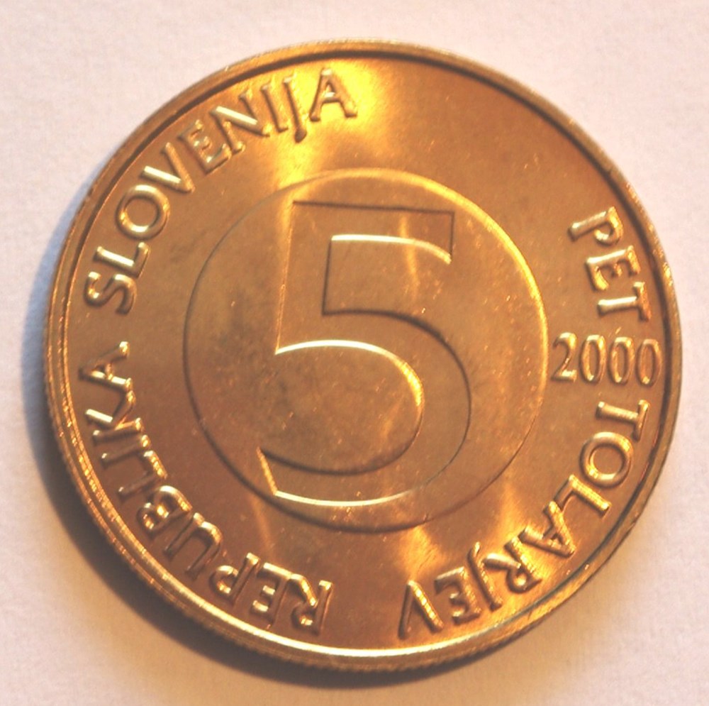 5 Tolarjev - 2000 monnaies monde slovenie 5 tolarjev 2000
