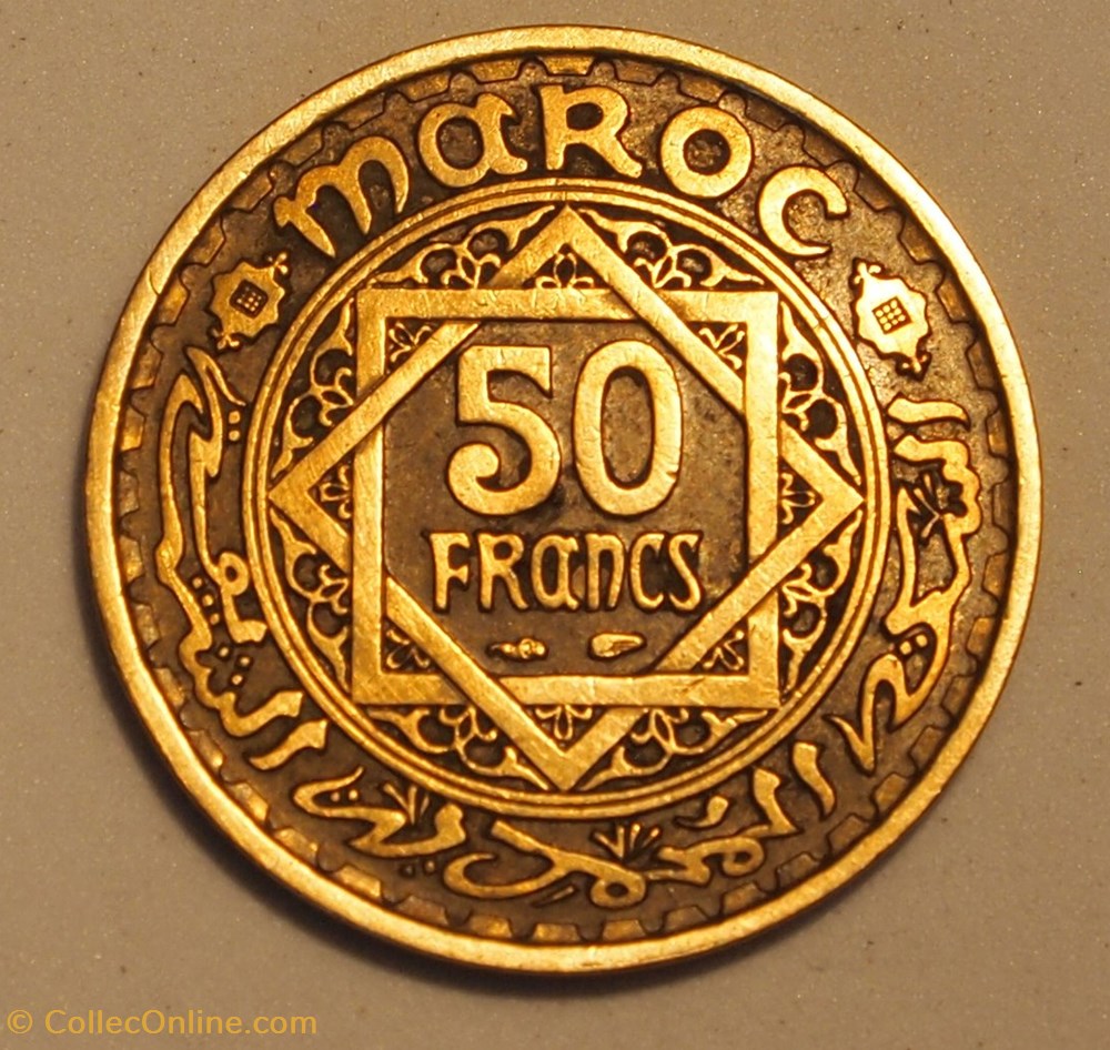 50 Francs - 1952 monnaie monde maroc 50 francs 1952