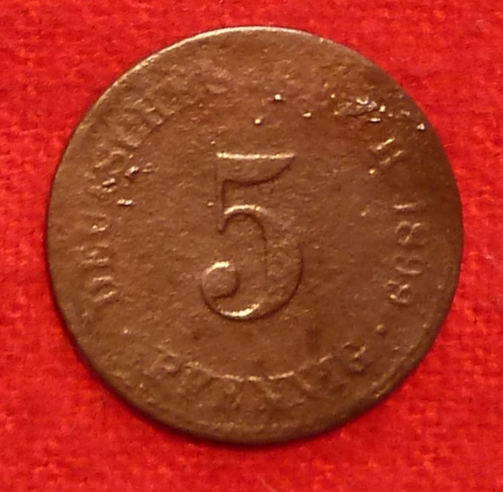 5 Pfennig - 1899 G monnaies monde allemagne 5 pfennig 1899 g