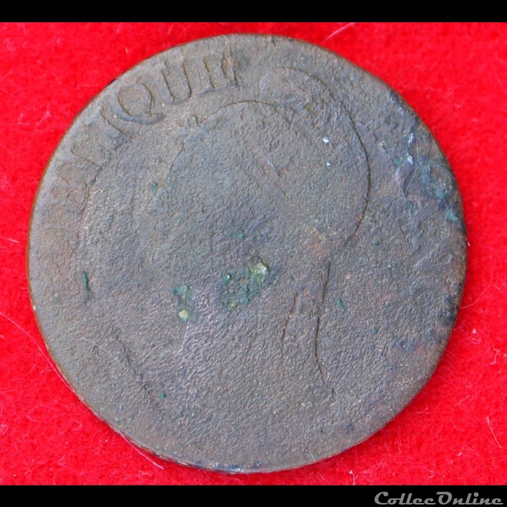 Consulat / Directoire - 5 centimes Dupré - An 4 - Paris monnaies monde france consulat directoire 5 centimes dupre an 4 paris