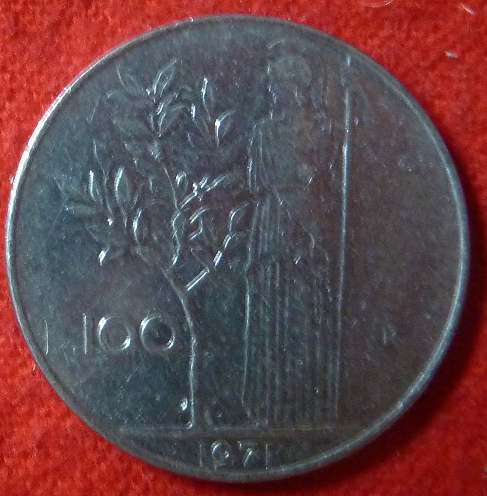 100 Lires - 1971 R monnaies monde italie 100 lires 1971 r