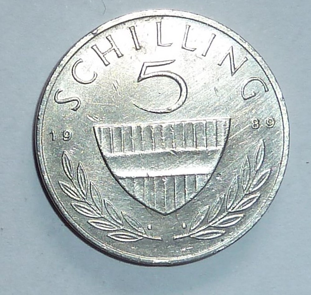 5 Schilling - 1989 monnaies monde autriche 5 schilling 1989