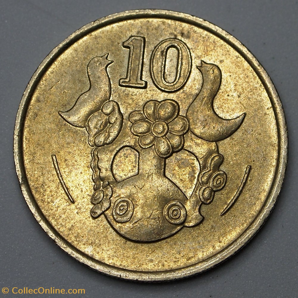 10 Cents - 1990 monnaies monde chypre 10 cents 1990