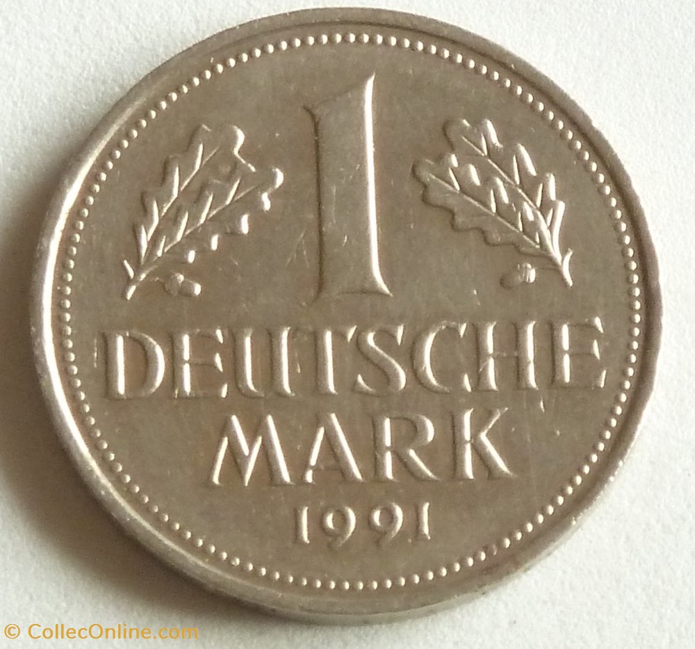 1 Mark - 1991 D monnaies monde allemagne 1 mark 1991 d