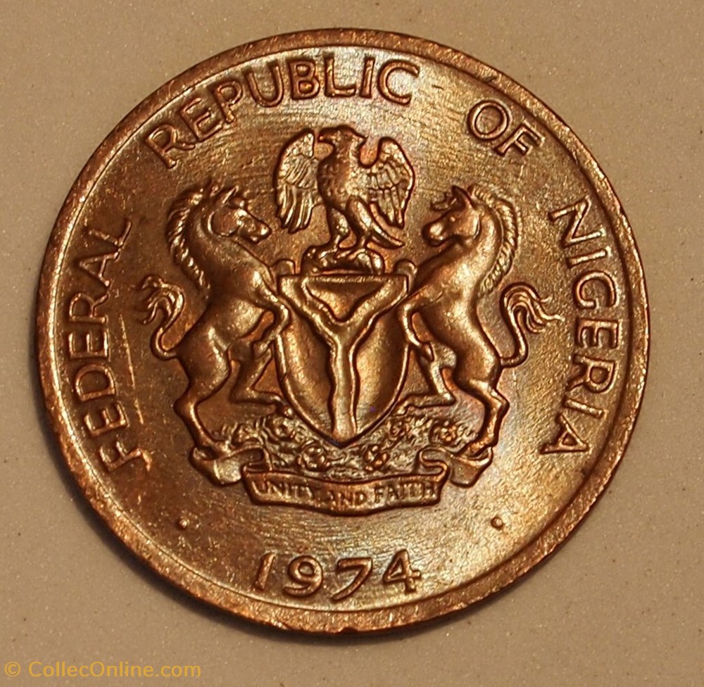 1 Kobo - 1974 monnaies monde nigeria 1 kobo 1974