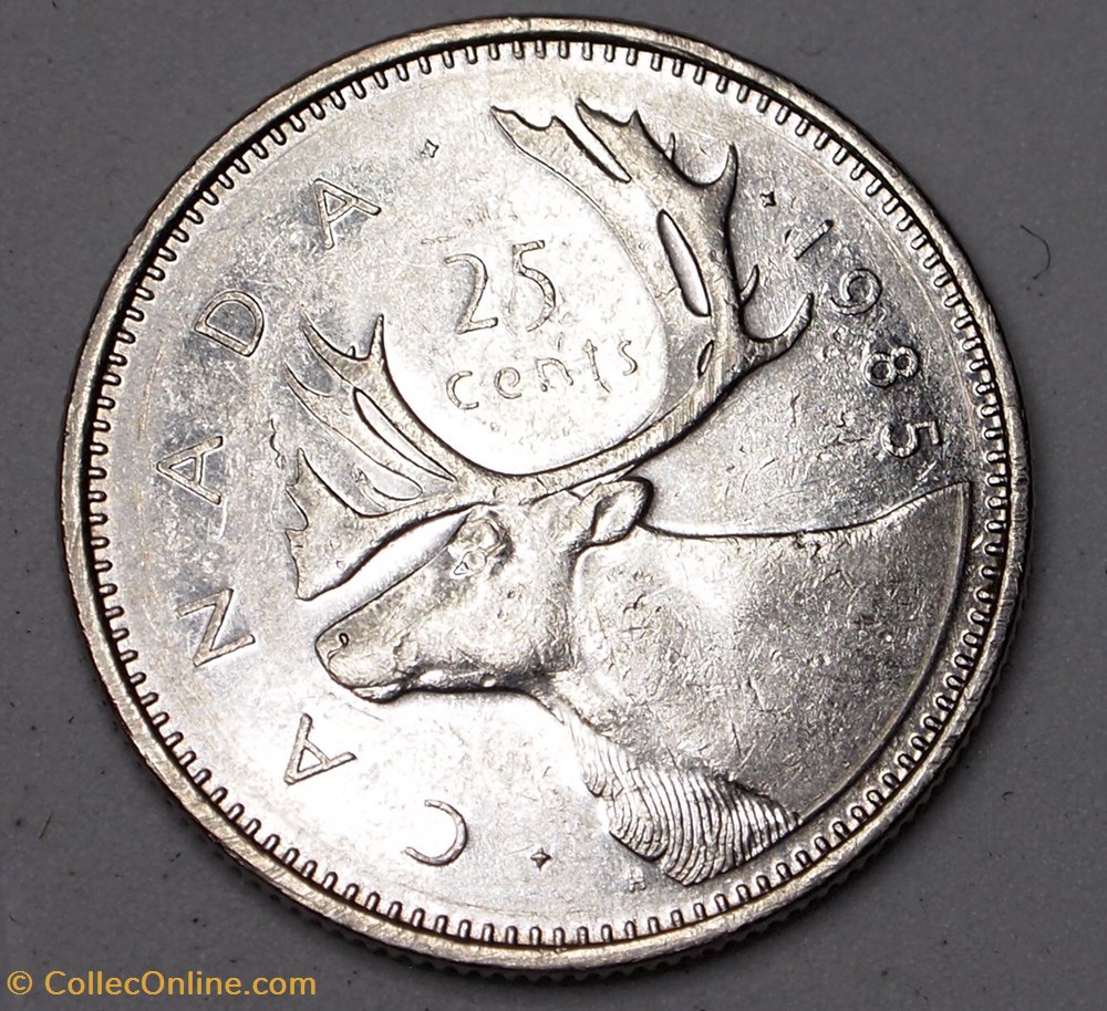 25 Cents - 1985 monnaies monde canada 25 cents 1985