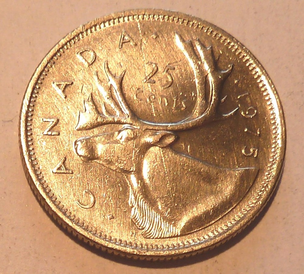 monnaies monde canada 25 cents 1975