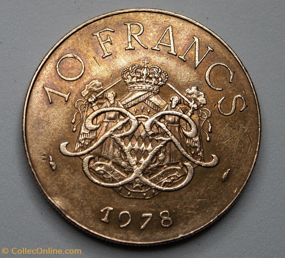 10 Francs - 1978 monnaie monde monaco 10 francs 1978