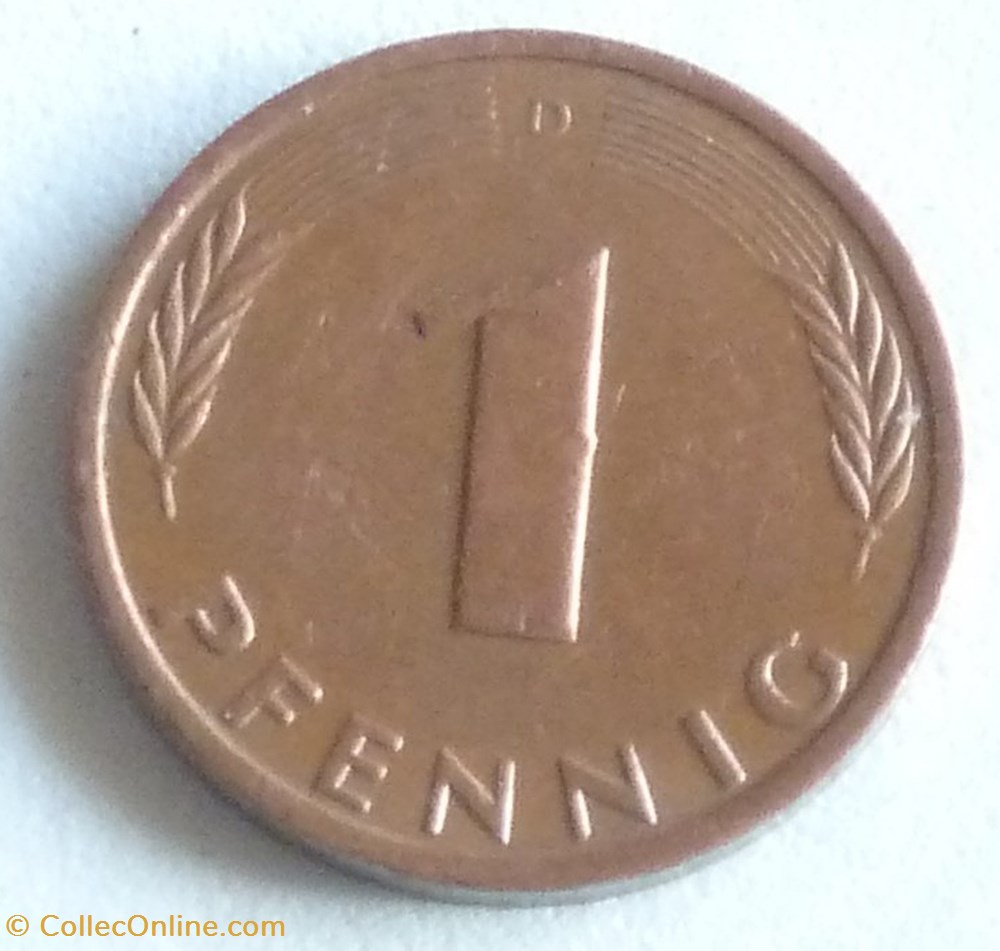 1 Pfennig - 1985 D monnaies monde allemagne 1 pfennig 1985 d