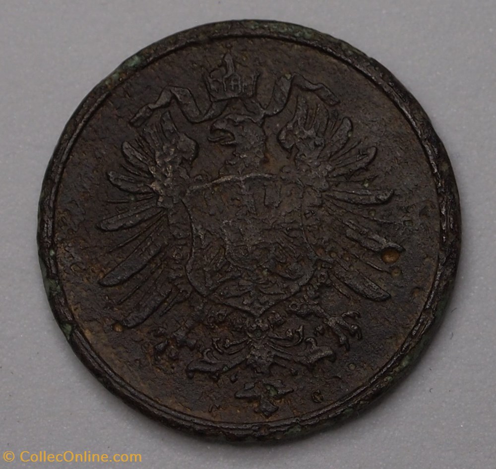 2 Pfennig - 1874 C monnaies monde allemagne 2 pfennig 1874 c