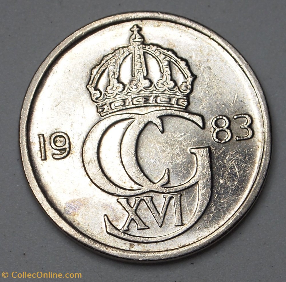 50 ore - 1983 U monnaies monde suede 50 ore 1983 u