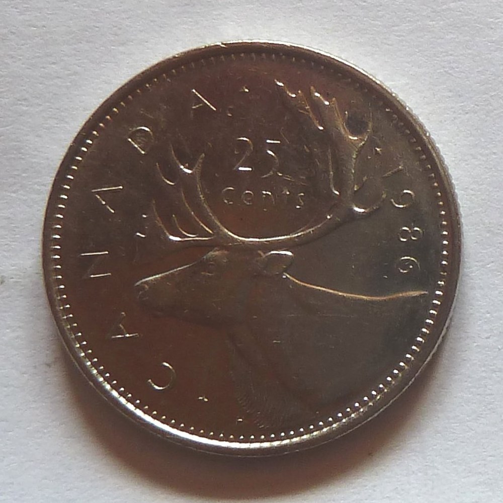 25 Cents - 1986 monnaies monde canada 25 cents 1986