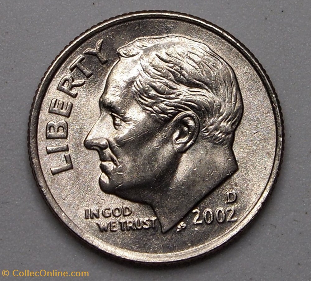 1 dime ( 10 cents ) - 2002 D monnaie monde etat uni 1 dime 10 cents 2002 d