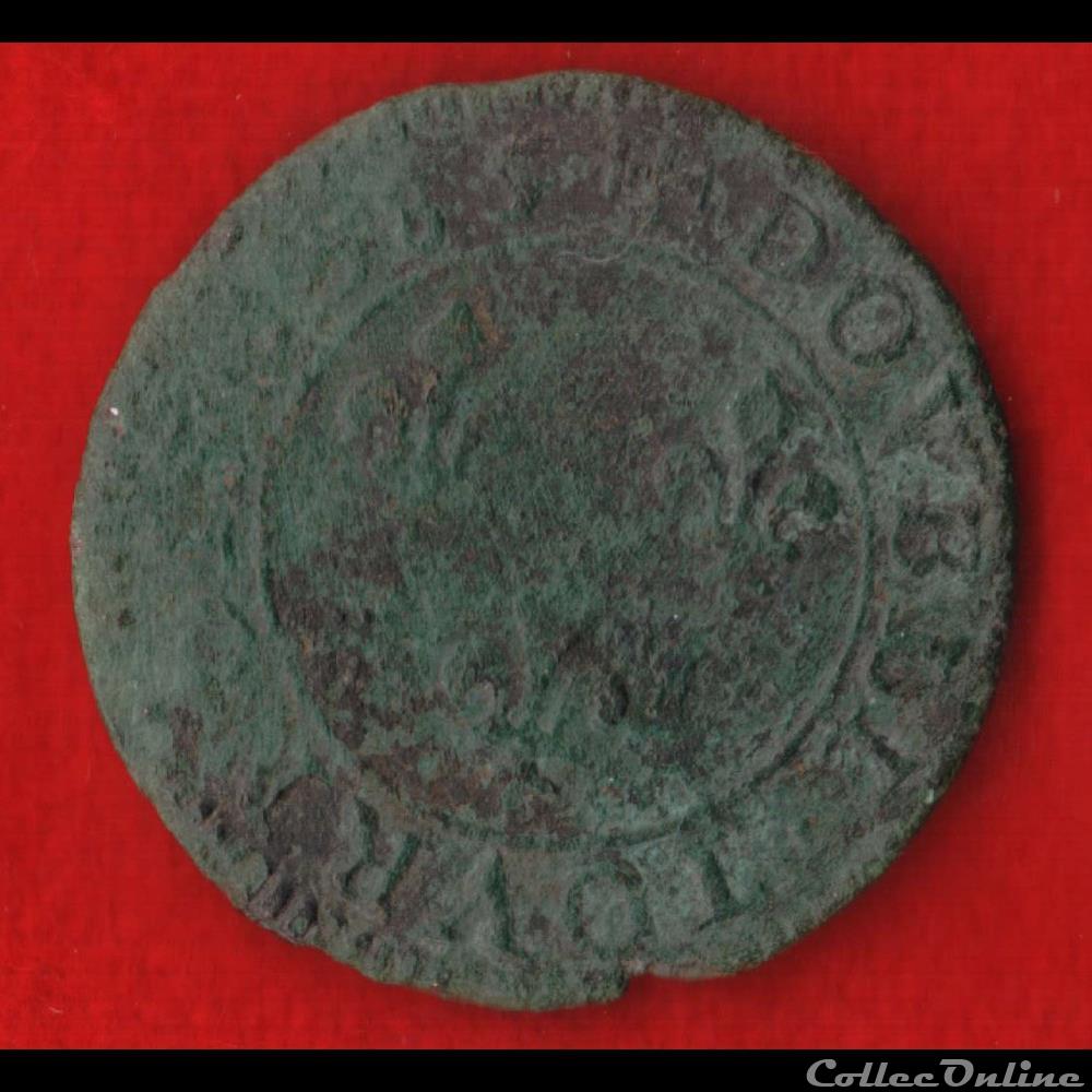 monnaies europe medievale france royales double tournois 1585 paris