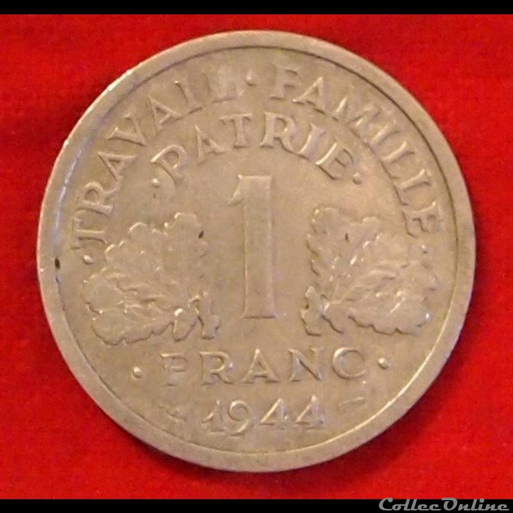 Bazor - 1 Franc - 1944 B - Monnaies - Monde - France - Etat Français