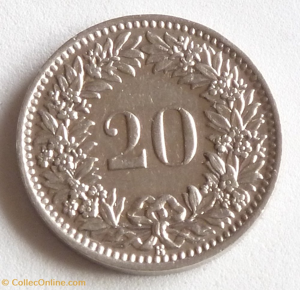 20 Centimes - 1938 B monnaies monde suisse 20 centimes 1938 b