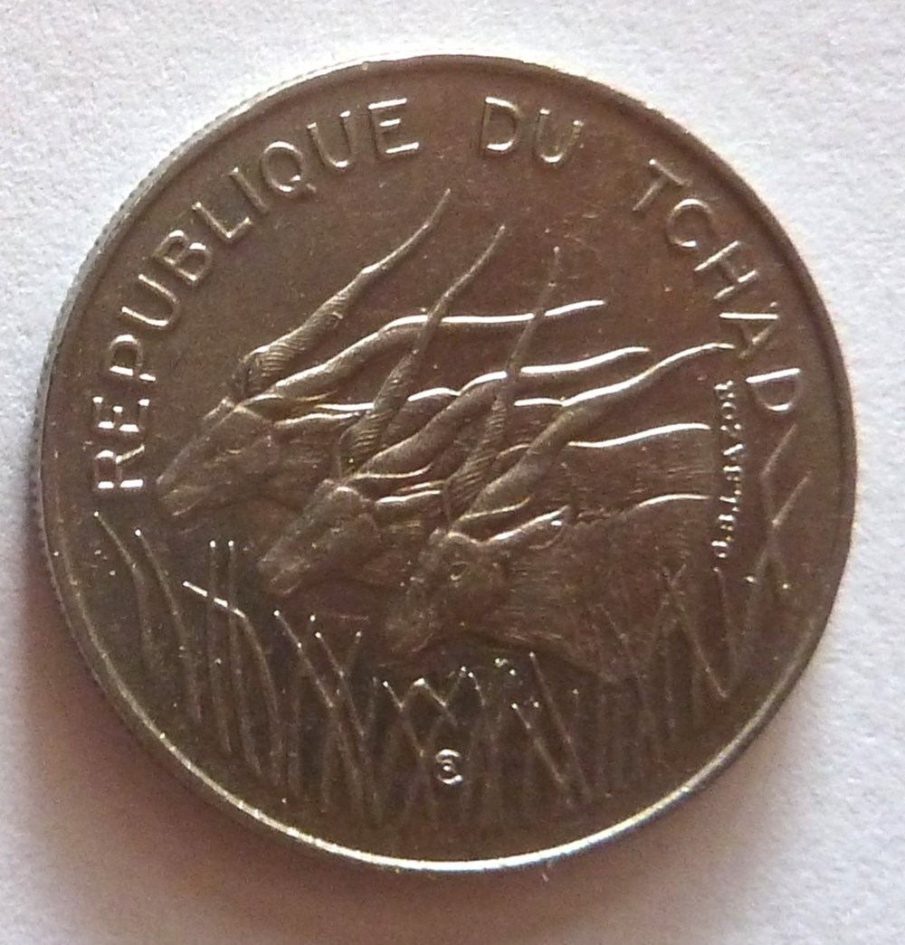 monnaies monde tchad 100 francs 1988