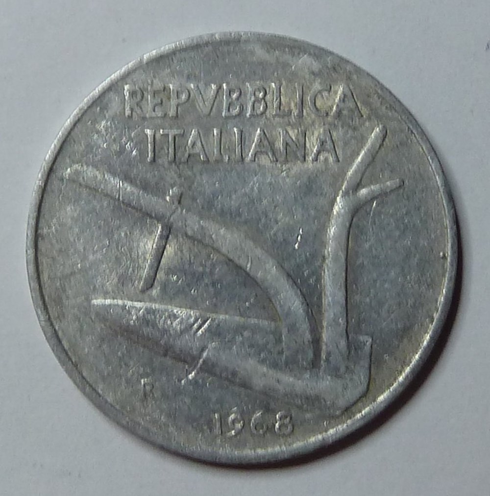 10 Lires - 1968 R monnaies monde italie 10 lires 1968 r