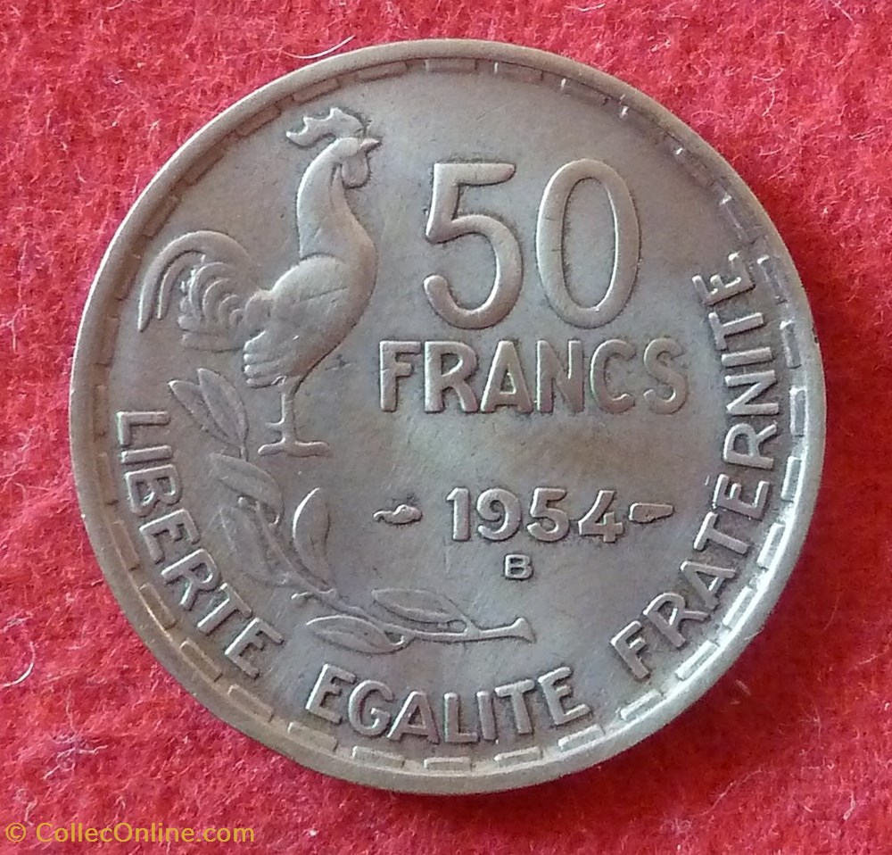 Guiraud - 50 Francs - 1954 B monnaies monde france guiraud 50 francs 1954 b