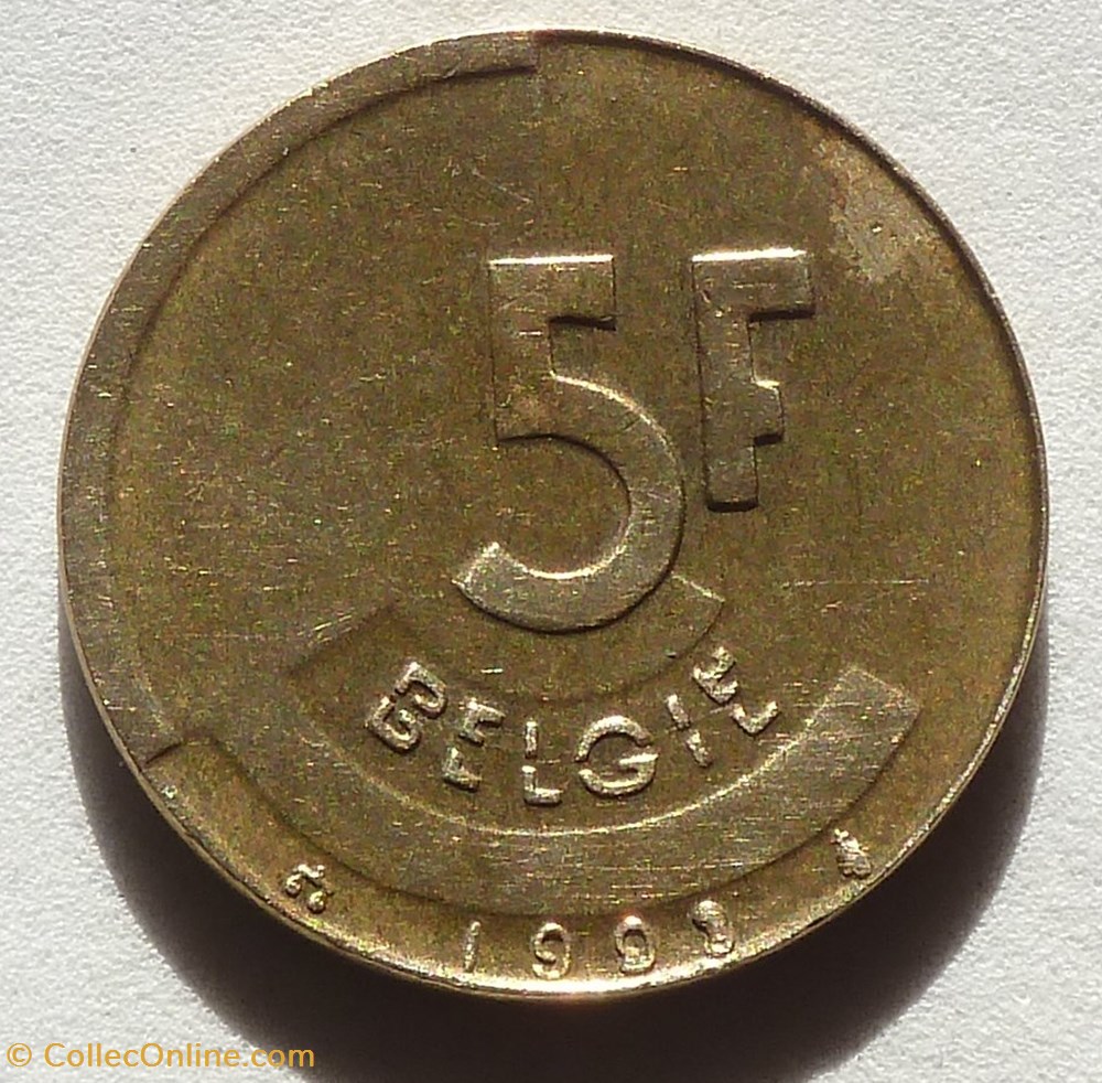 5 Francs - 1993 monnaies monde belgique 5 francs 1993