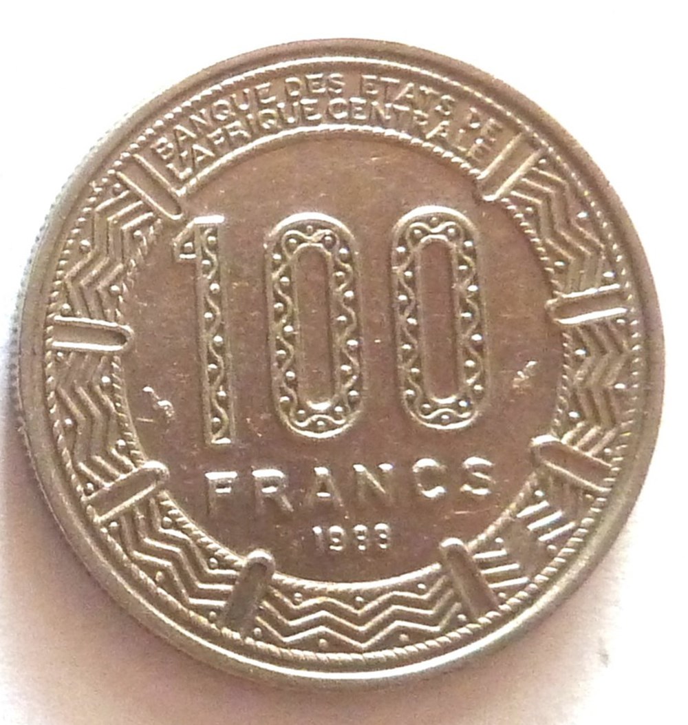 monnaies monde tchad 100 francs 1988