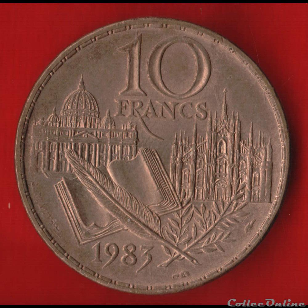 10 Francs - Stendhal - 1983 monnaies monde france 10 francs stendhal 1983