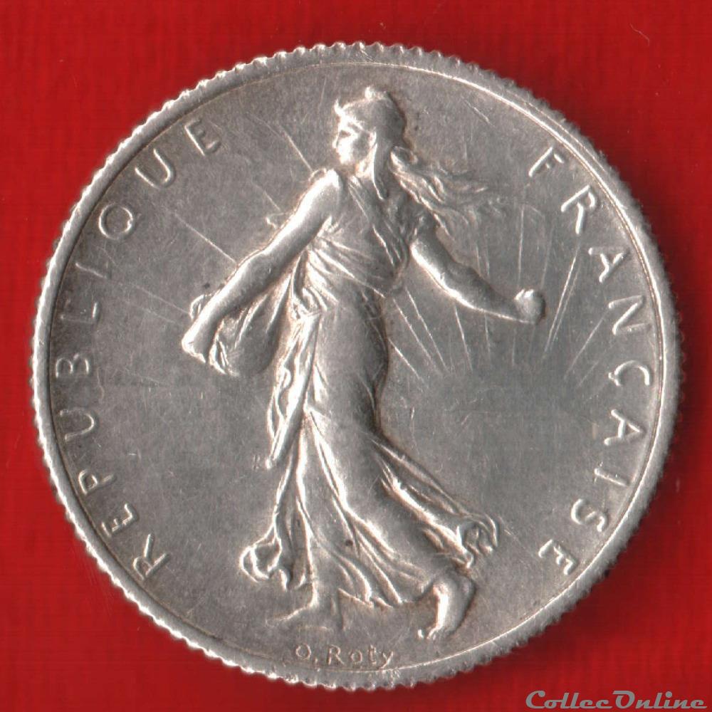 Semeuse - 1 Franc - 1917 monnaies monde france semeuse 1 franc 1917