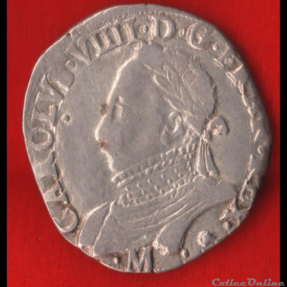 monnaies europe medievale a france royales teston 1575 toulouse