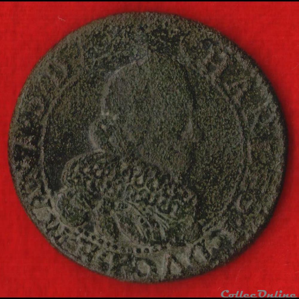 monnaies europe medievale france feodales principaute arches charleville 1634 double tournois
