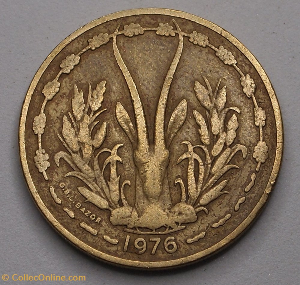 25 Francs - 1976 monnaies monde banque centrale etats de l afrique ouest 25 francs 1976