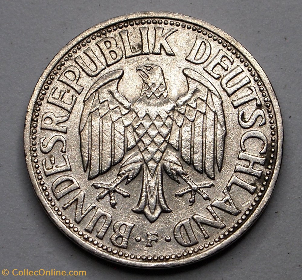 1 Mark - 1956 F monnaies monde allemagne 1 mark 1956 f