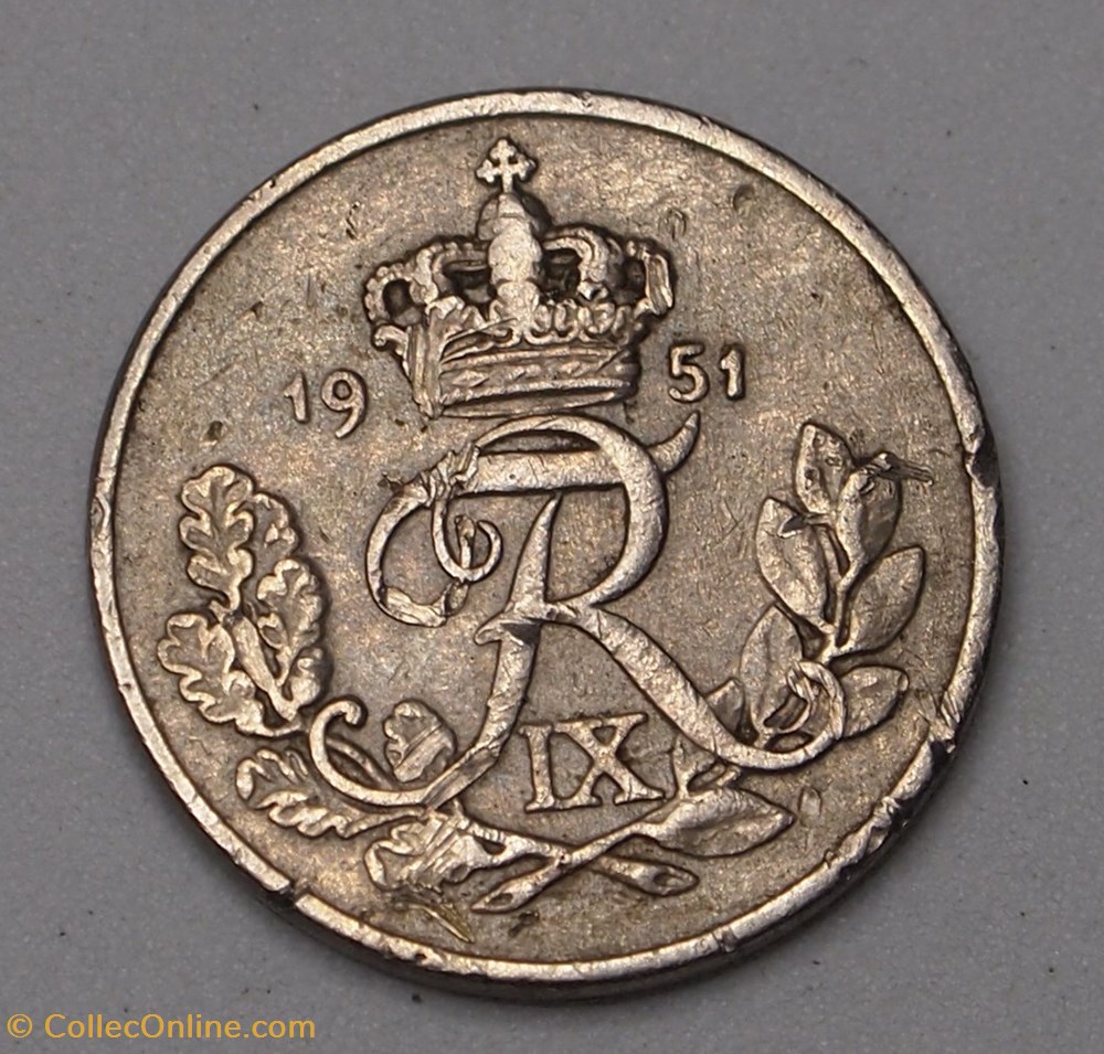 10 Ore - 1951 N S monnaies monde danemark 10 ore 1951 n s