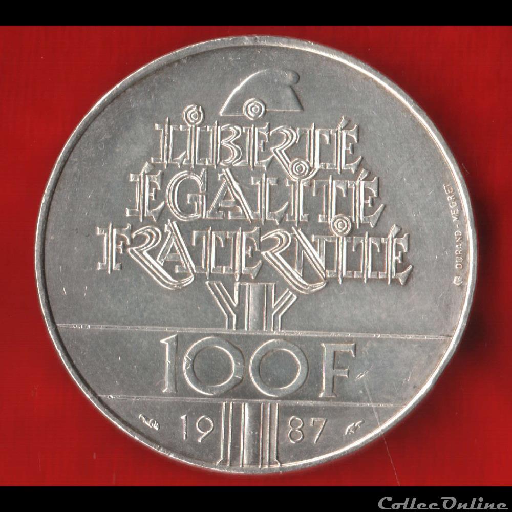 100 Francs - La Fayette - 1987 monnaies monde france 100 francs la fayette 1987