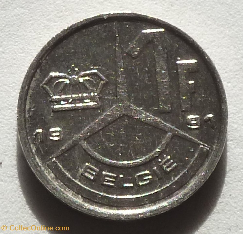 1 Franc - 1991 monnaies monde belgique 1 franc 1991