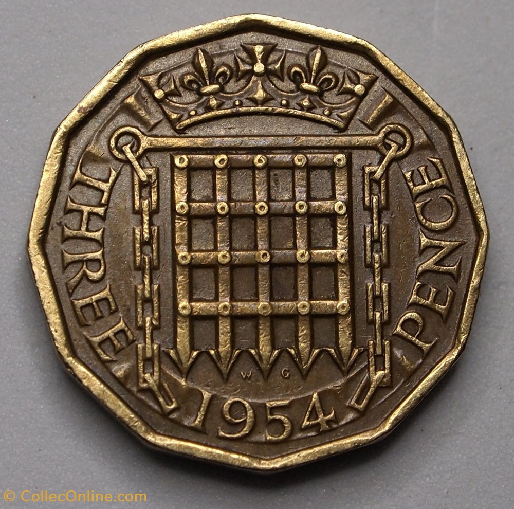 3 Pence - 1954 monnaies monde royaume uni 3 pence 1954