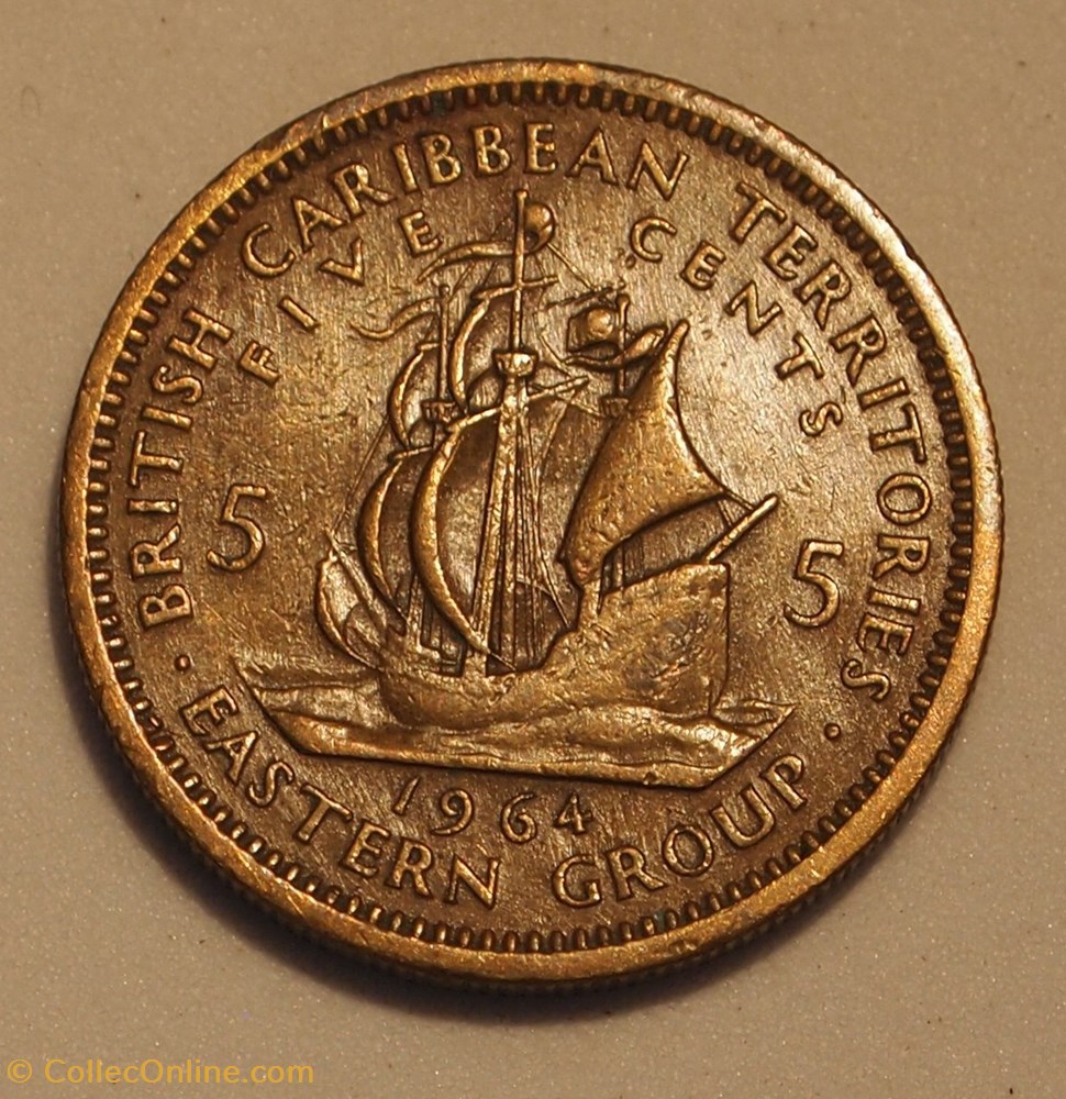 5 Cents - 1964 monnaie monde etat de la caraibe orientale 5 cents 1964