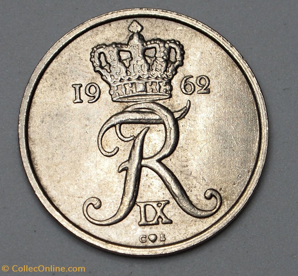 25 Ore - 1962 C S monnaies monde danemark 25 ore 1962 c s