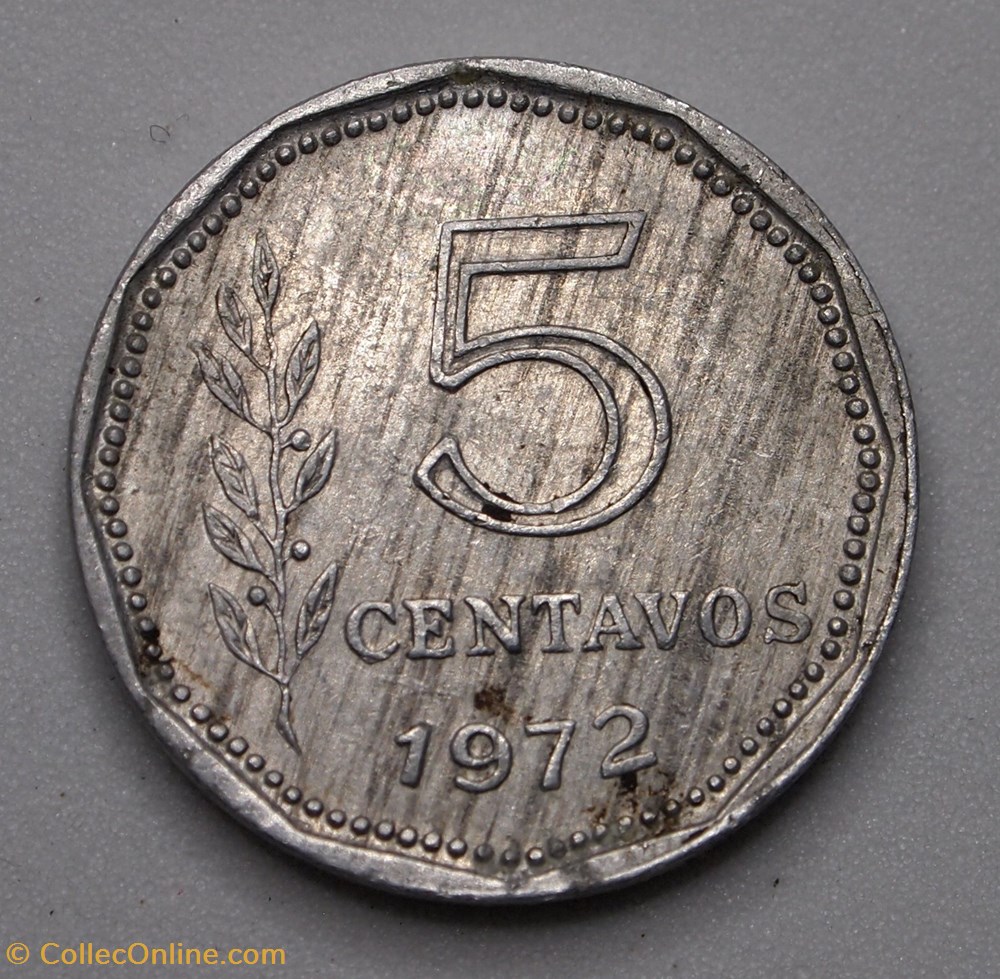 5 Centavos - 1972 monnaie monde argentine 5 centavos 1972