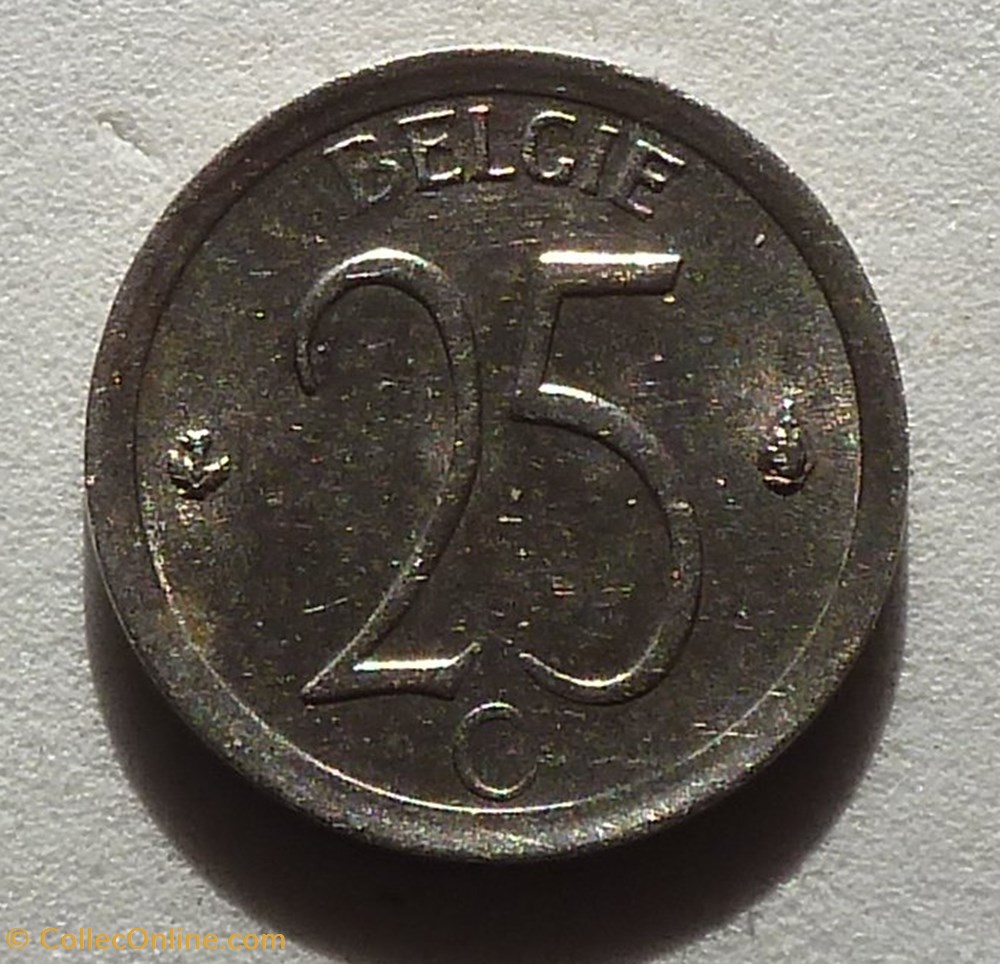 25 Centimes - 1966 monnaies monde belgique 25 centimes 1966