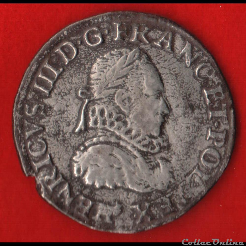 Teston - 1575 - Poitier monnaies europe medievale a france royales teston 1575 poitier
