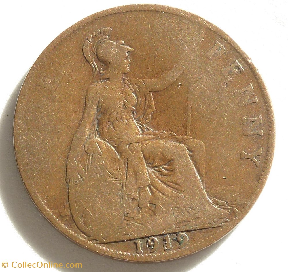 1 Penny - 1919 monnaies monde royaume uni 1 penny 1919