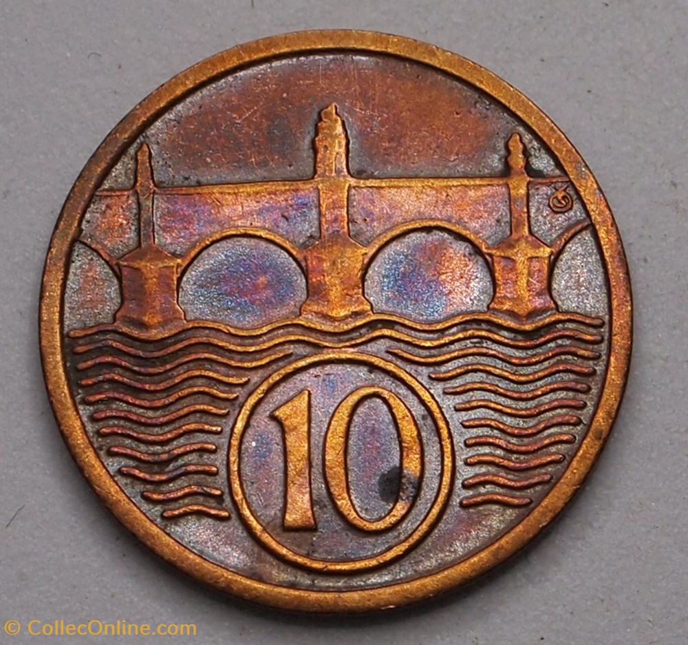 10 Haleru - 1932 monnaie monde tchecoslovaquie 10 haleru 1932
